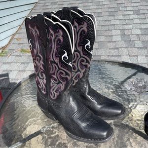 SOLD DEADSTOCK Justin Stampede Western Cowgirl Boots Size 8C